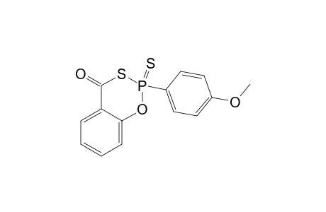 4H-1,3,2-Benzoxathiaphosphorin-4-one, 2-(4-methoxyphenyl)-, 2-sulfide