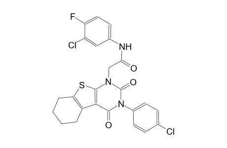 N-(3-chloro-4-fluorophenyl)-2-(3-(4-chlorophenyl)-2,4-dioxo-3,4,5,6,7,8-hexahydro[1]benzothieno[2,3-d]pyrimidin-1(2H)-yl)acetamide