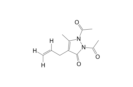 4-allyl-1,2-diacetyl-3-methyl-3-pyrazolin-5-one