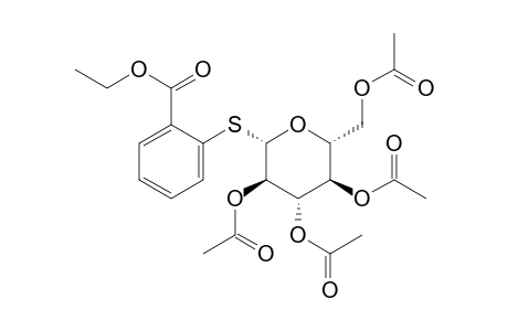 o-(beta-D-glucopyranosylthio)benzoic acid, ethyl ester, tetraacetate