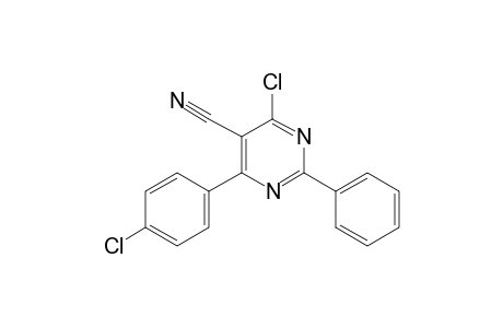 4-CHLORO-6-(p-CHLOROPHENYL)-2-PHENYL-5-PYRIMIDINECARBONITRILE