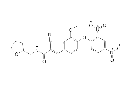 (2E)-2-cyano-3-[4-(2,4-dinitrophenoxy)-3-methoxyphenyl]-N-(tetrahydro-2-furanylmethyl)-2-propenamide