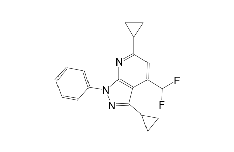 1H-pyrazolo[3,4-b]pyridine, 3,6-dicyclopropyl-4-(difluoromethyl)-1-phenyl-