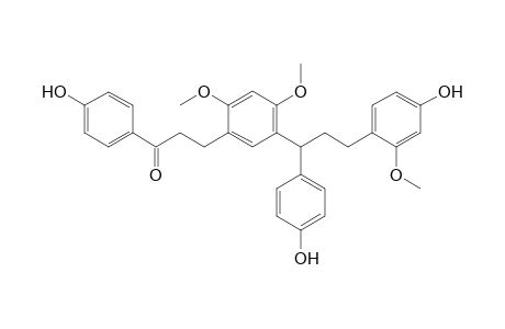 COCHINCHINENIN_B;1-[5-(2,4-DIMETHOXY-4'-HYDROXYDIHYDROCHALCONYL)]-1-(4-HYDROXYPHENYL)-3-(2-METHOXY-4-HYDROXYPHENYL)-PROPANE