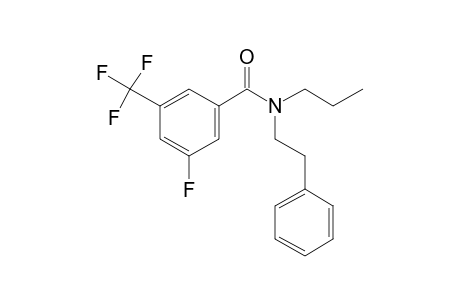 3-Fluoro-5-(trifluoromethyl)benzamide, N-(2-phenylethyl)-N-propyl-