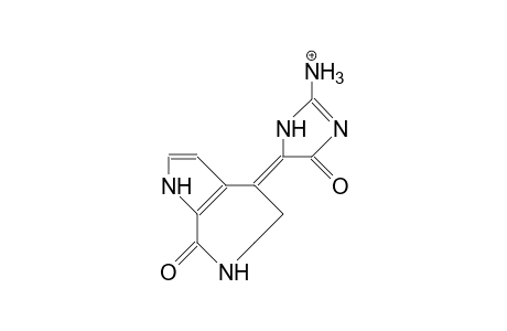 6-(2-Amino-4-oxo-imidazolin-5-ylidene)-3,10-diaza-bicyclo(5.3.0)deca-1(7),8-dien-2-one cation