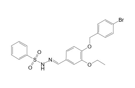 N'-((E)-{4-[(4-bromobenzyl)oxy]-3-ethoxyphenyl}methylidene)benzenesulfonohydrazide