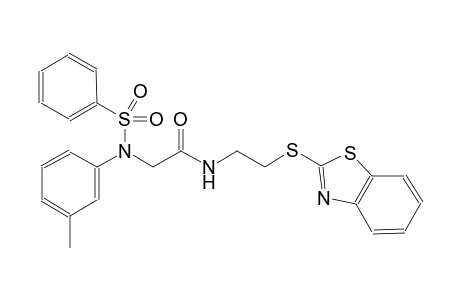 acetamide, N-[2-(2-benzothiazolylthio)ethyl]-2-[(3-methylphenyl)(phenylsulfonyl)amino]-