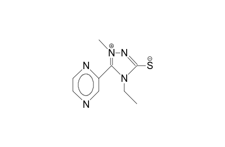 ANHYDRO-3-MERCAPTO-4-ETHYL-1-METHYL-5-(2'-PYRAZINYL)-1,2,4-TRIAZOLIUM-HYDROXIDE