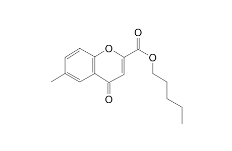 6-Methyl-4-chromone-2-carboxylic acid, N-pentyl ester