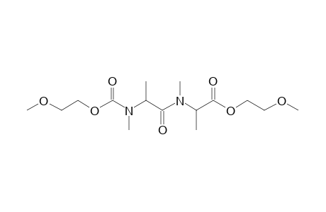 Alanylalanine, N,N'-dimethyl-N'-(2-methoxyethoxycarbonyl)-, 2-methoxyethoxy ester