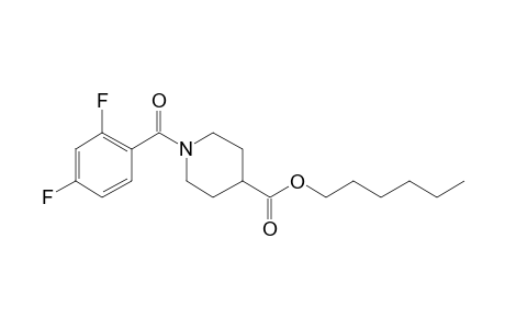 Isonipecotic acid, N-(2,4-difluorobenzoyl)-, hexyl ester