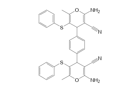 1,4-BIS-(2-AMINO-3-CYANO-6-METHYL-5-(PHENYLTHIO)-4H-PYRAN-4-YL)-BENZENE