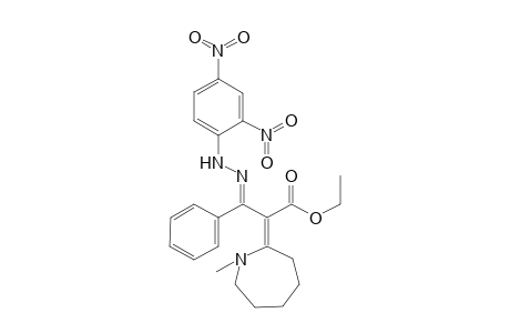 Ethyl 3-phenyl-3-(2'',4''-dinitrophenylhydrazono)-2-(1'-methyl-hexahydro-1'-azepin-2'-ylidene)propionate