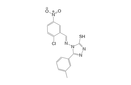 4-{[(E)-(2-chloro-5-nitrophenyl)methylidene]amino}-5-(3-methylphenyl)-4H-1,2,4-triazole-3-thiol