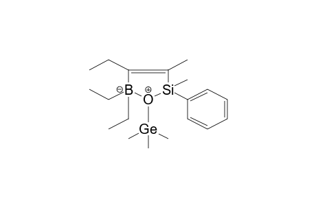 Boron, diethyl[1-ethyl-2-[methylphenyl[(trimethylgermyl)oxy]silyl]-1-propenyl-C,O]-, (t-4)-