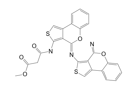 ETHZL-3-[N-[4-(4-IMINO-4H-THIENO-[3,4-C]-[1]-BENZOPYRAN-3-YL)-IMINO-4H-THIENO-[3,4-C]-[1]-BENZOPYRAN-3-YL]]-AMIDO-PROPANOATE