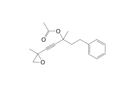 6,7-Epoxy-3,6-dimethyl-1-phenylhept-4-yn-3-yl acetate