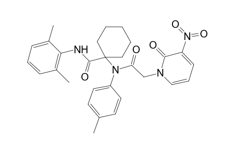 N-{1-[2-(2,6-dimethylphenyl)acetyl]cyclohexyl}-N-(4-methylphenyl)-2-(3-nitro-2-oxo-1,2-dihydropyridin-1-yl)acetamide