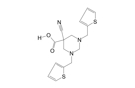 1,3-bis(2-thenyl)-5-cyanohexahydro-5-pyrimidinecarboxylic acid