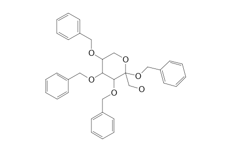 Benzyl 3,4,5-tri-o-benzyl-.beta.,D-psicofuranoside