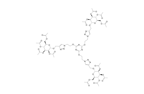 2,4,6-TRIS-[2-[4'-(2'',3'',4'',6''-TETRA-O-ACETYL-ALPHA-D-MANNOPYRANOSYLOXYMETHYL)-1'H-[1',2',3']-TRIAZOL-1'-YL]-ETHOXY]-1,3,5-TRIAZINE