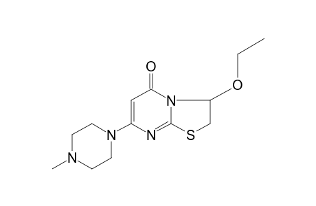 2,3-Dihydro-3-ethoxy-7-(4-methyl-1-piperazinyl)-5H-thiazolo[3,2-A]pyrimidin-5-one