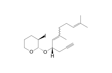 3-Iodo-2-(3,7-duimethyl-1-prop-2-ynylocta-2,6-dienyloxy)tetrapyran isomer