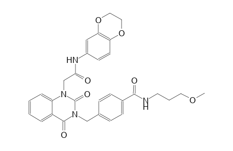 4-[(1-[2-(2,3-dihydro-1,4-benzodioxin-6-ylamino)-2-oxoethyl]-2,4-dioxo-1,4-dihydro-3(2H)-quinazolinyl)methyl]-N-(3-methoxypropyl)benzamide