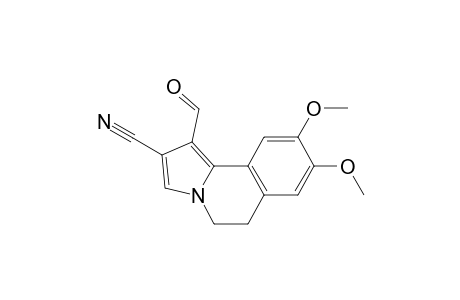 2-Cyano-5,6-dihydro-8,9-dimethoxypyrrolo[2,1-A]isoquinoline-1-carboxaldehyde