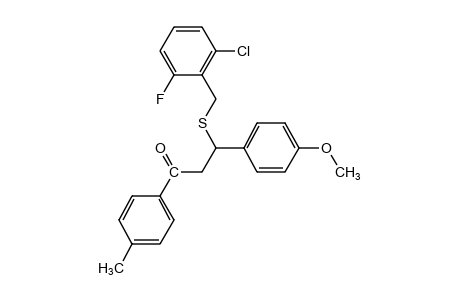 3-[(2-chloro-6-fluorobenzyl)thio]-3-(p-methoxyphenyl)-4'-methylpropiophenone