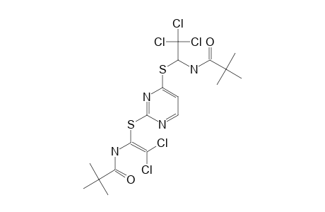 2-(1-PIVALOYLAMINO-2,2-DICHLOROETHENYLTHIO)-4-(1-PIVALOYLAMINO-2,2,2-TRICHLOROETHYLTHIO)-PYRIMIDINE