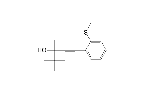 3,4,4-trimethyl-1-(2-methylsulfanylphenyl)pent-1-yn-3-ol