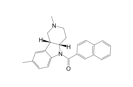 Pyrido[4,3-b]indole, 1,2,3,4,4a,9b-hexahydro-2,8-dimethyl-5-(2-naphthoyl)-