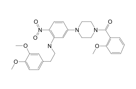 N-[2-(3,4-dimethoxyphenyl)ethyl]-5-[4-(2-methoxybenzoyl)-1-piperazinyl]-2-nitroaniline