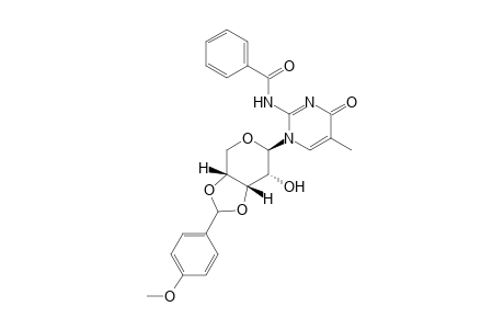 endo-N2-Benzoyl-1-[3,4-O-(4-methoxybenzylidene)-beta-D-ribopyranosyl]-5-methylisocytosine