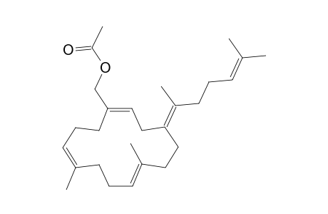 1,7,11-Cyclotetradecatriene-1-methanol, 4-(1,5-dimethyl-4-hexenylidene)-7,11-dimethyl-, acetate, (Z,?,Z,E)-