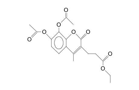 7,8-Diacetoxy-3-(ethoxycarbonylethyl)-4-methylcoumarin