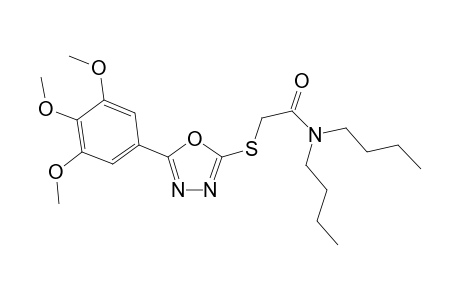 N,N-dibutyl-2-{[5-(3,4,5-trimethoxyphenyl)-1,3,4-oxadiazol-2-yl]sulfanyl}acetamide