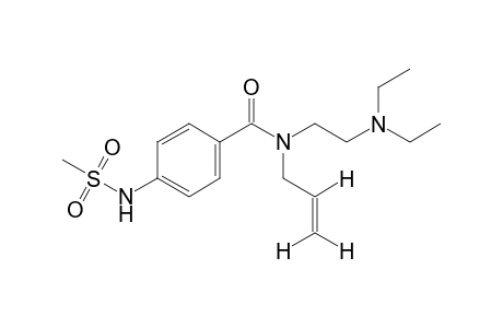 N-allyl-N-[2-(diethylamino)ethyl]-p-(methylsulfonamido)benzamide