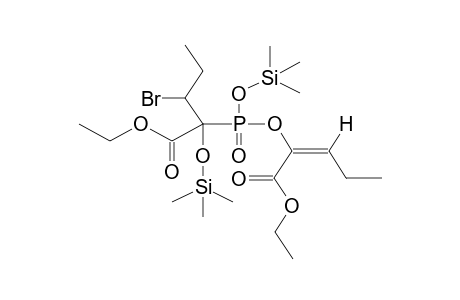 TRIMETHYLSILYL 1-CARBOETHOXY-1-BUTENYL (1-TRIMETHYLSILYLOXY-1-CARBOETHOXY-2-BROMOBUTYL)PHOSPHONATE