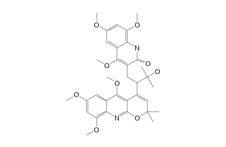 3-[3-hydroxy-3-methyl-2-(5,7,9-trimethoxy-2,2-dimethyl-pyrano[6,5-b]quinolin-4-yl)butyl]-4,6,8-trimethoxy-carbostyril