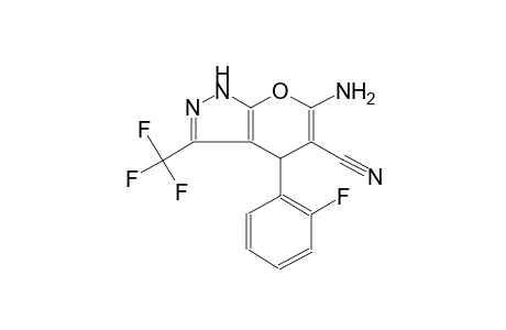 6-amino-4-(2-fluorophenyl)-3-(trifluoromethyl)-1,4-dihydropyrano[2,3-c]pyrazole-5-carbonitrile