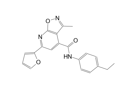 isoxazolo[5,4-b]pyridine-4-carboxamide, N-(4-ethylphenyl)-6-(2-furanyl)-3-methyl-