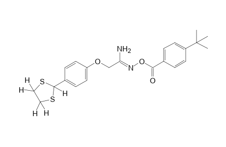 O-(p-tert-butylbenzoyl)-2-[p-(1,3-dithiolan-2-yl)phenoxy]acetamidoxime