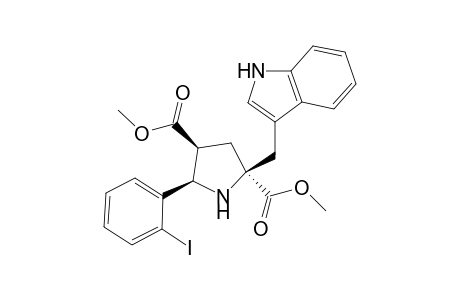 Dimethyl 2-(3'-indolylmethyl)-c-5-(2'-iodopheny)pyrrolidine-r-2,c-4-dicarboxylate