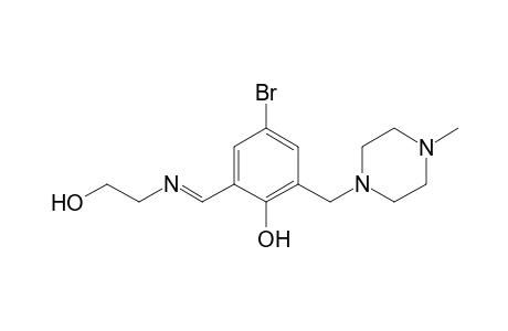 4-Bromo-2-(2-hydroxyethyliminomethyl)-6-(4-methylpiperazin-1-ylmethyl)phenol