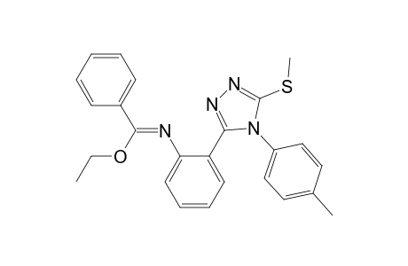 Benzenecarboximidic acid, N-[2-[4-(4-methylphenyl)-5-(methylthio)-4H-1,2,4-triazol-3-yl]phenyl]-, ethyl ester