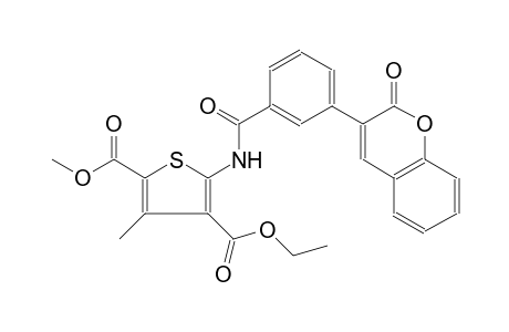 4-ethyl 2-methyl 3-methyl-5-{[3-(2-oxo-2H-chromen-3-yl)benzoyl]amino}-2,4-thiophenedicarboxylate