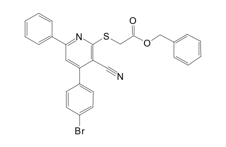 Acetic acid, [[4-(4-bromophenyl)-3-cyano-6-phenyl-2-pyridinyl]thio]-, phenylmethyl ester